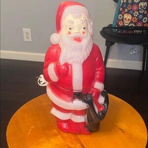Vintage Christmas 1968 Empire Plastics Santa Blowmold.